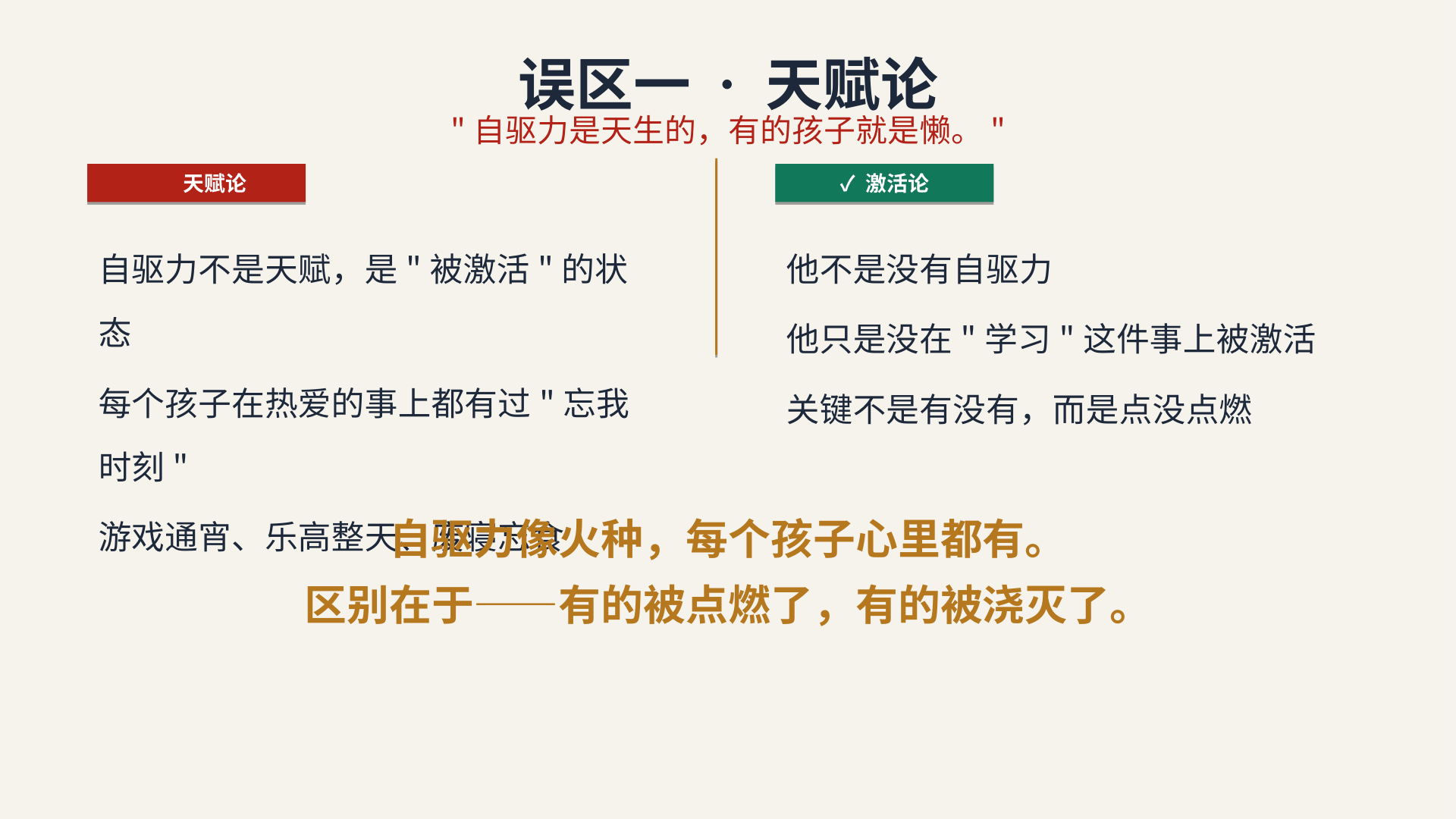 误区一：天赋论